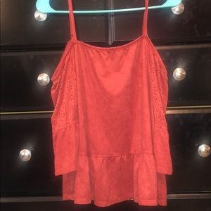 Burnt orange off the shoulder